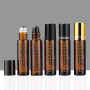 Custom High Quality 10ml Amber Perfume Roll on Bottles Private Label Scale Marking Rollerball for Organic Essential Oils