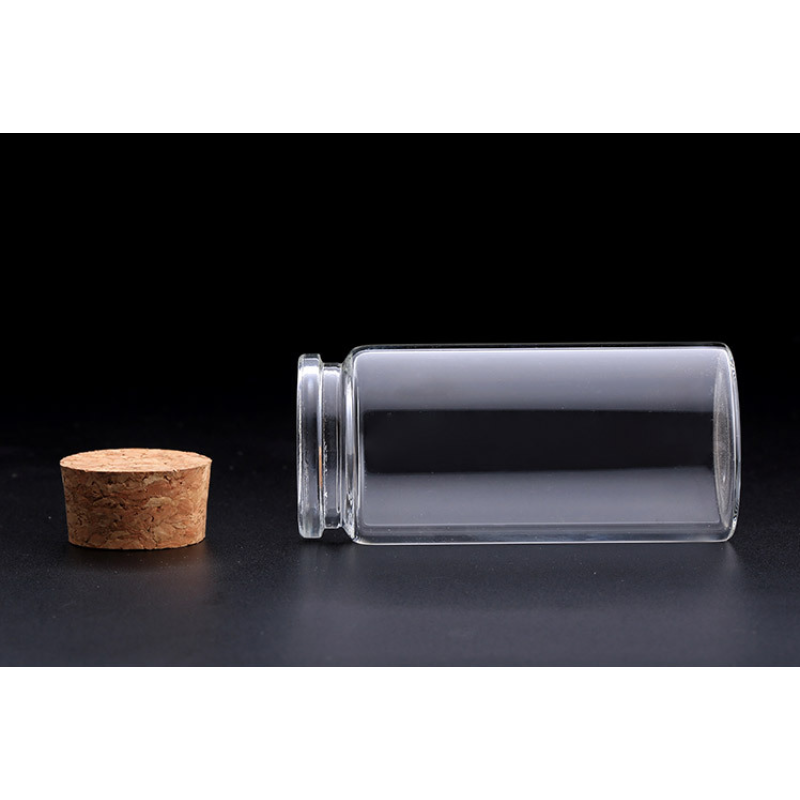 Hot Selling Custom Logo Cork Glass Tube Bottle 50ml 80ml 110ml Different Sizes Factory Price Minimum Order 100pcs
