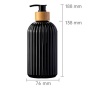 Luxury 500ml Wholesale Body Care Shampoo Bottle for Hair Conditioner Bamboo Press Plastic Bottle