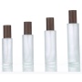 100ml 120ml Frosted Glass Serum Bottle Round Cosmetic Packaging with Press Pump for Body Lotion Sealed by Pump Sayer