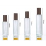 100ml 120ml Frosted Glass Serum Bottle Round Cosmetic Packaging with Press Pump for Body Lotion Sealed by Pump Sayer