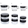 3ML Makeup Cosmetic Containers for Lip Balms, Lotion, Powder, Beauty Products(Black Lids)