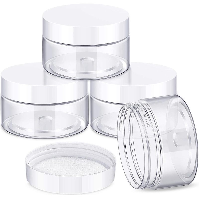 Wholesale 8oz Plastic Cosmetic Cream Scrub Jars 250g White Cap Empty Jars with Lids for Body Scrub