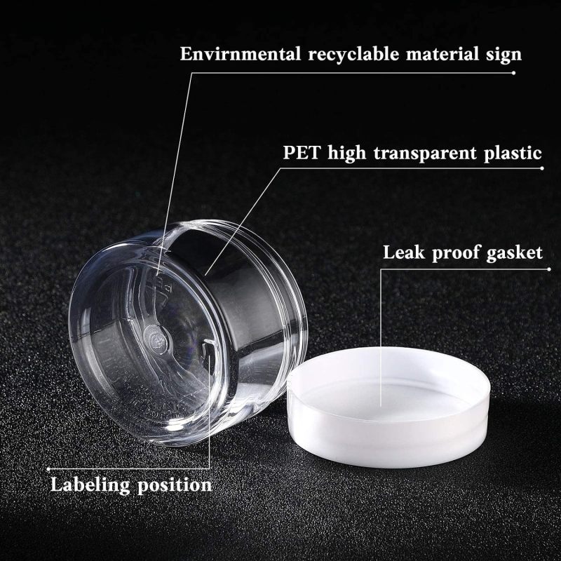Wholesale 8oz Plastic Cosmetic Cream Scrub Jars 250g White Cap Empty Jars with Lids for Body Scrub