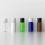 PET 15ml Plastic Round Cosmetic Lotion Bottles with Flip Cap for Travel clear Small Plastic Bottle