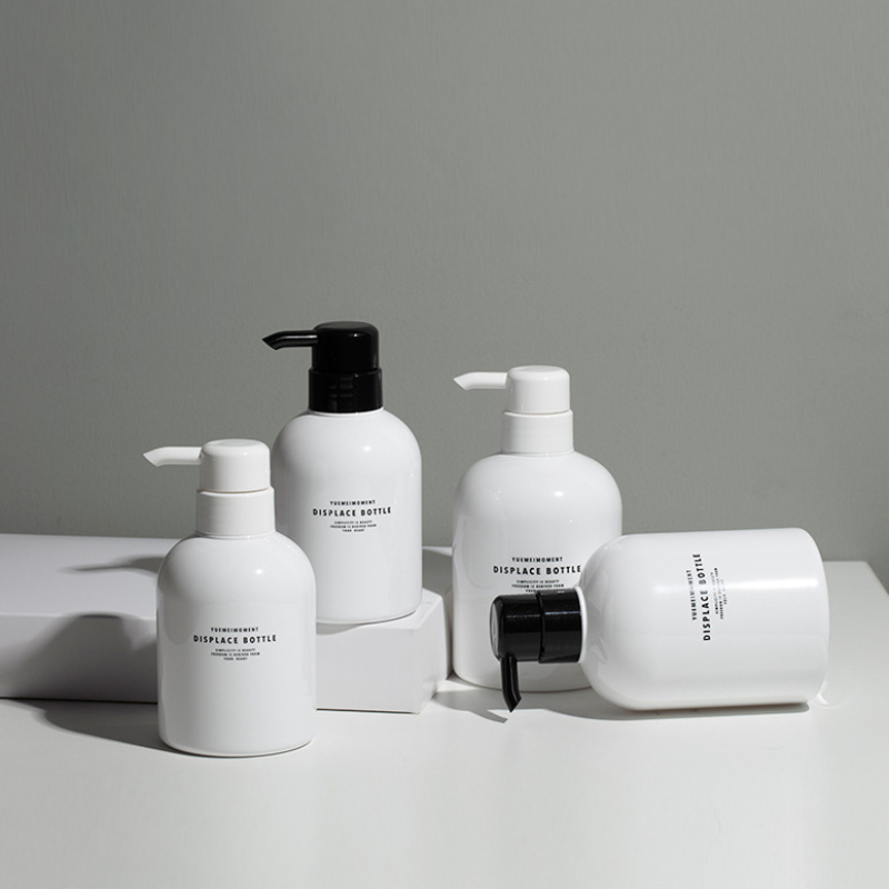 300ML 500ML Matt White Container Empty Lotion Cream Bottle with Press Pump Lid for Body Care & Shampoo Products