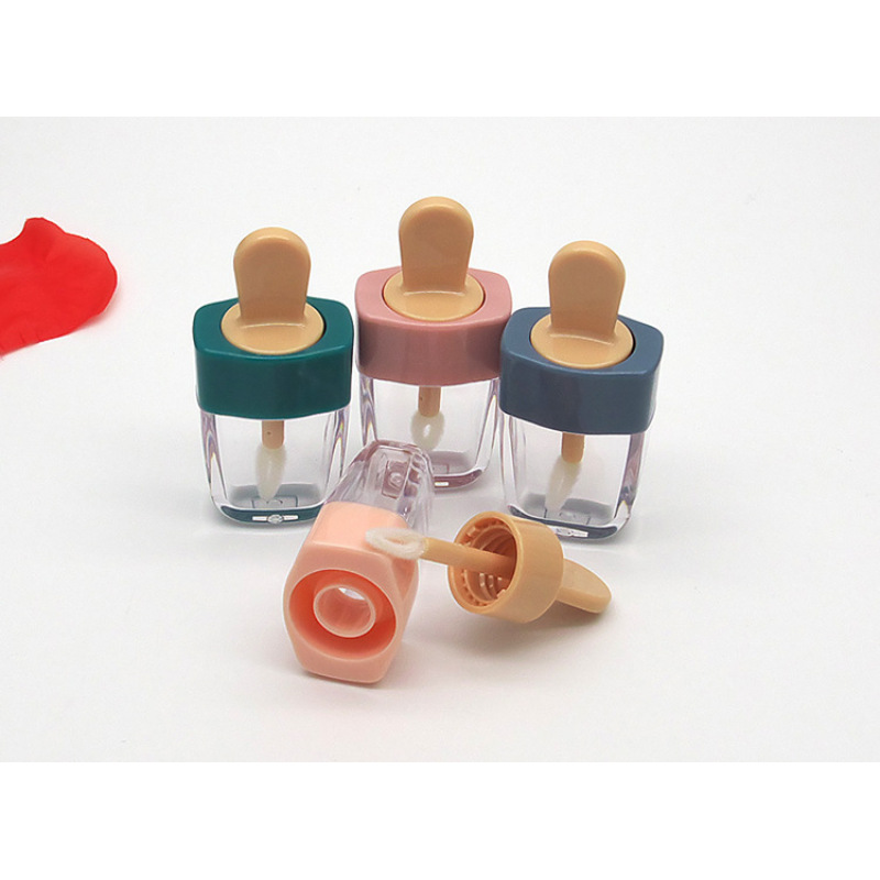 Small Cute Ice Cream Empty Lip Gloss Tube Cosmetic Packaging Container Stock