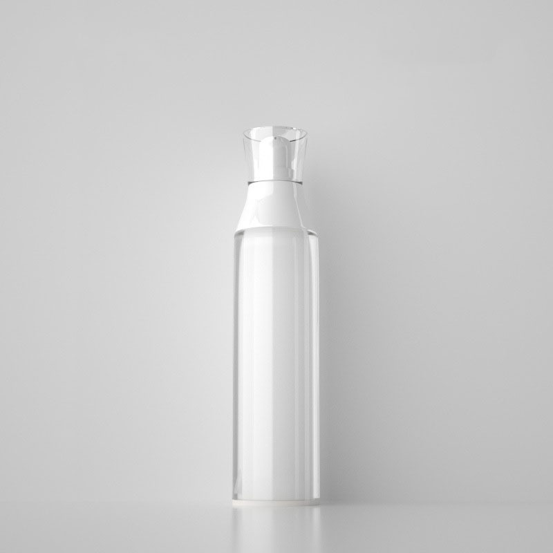 AS Slant Shoulder Empty clear Plastic Bottles with Caps Cosmetic Skincare Body Lotion Bottle 100ml