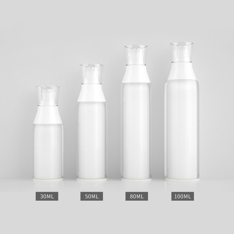 AS Slant Shoulder Empty clear Plastic Bottles with Caps Cosmetic Skincare Body Lotion Bottle 100ml