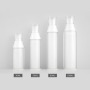 AS Slant Shoulder Empty clear Plastic Bottles with Caps Cosmetic Skincare Body Lotion Bottle 100ml