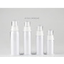 AS Slant Shoulder Empty clear Plastic Bottles with Caps Cosmetic Skincare Body Lotion Bottle 100ml