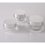 New Products 2024 Wholesale Clear Frosted 50g Round Plastic Cream Jars With Lids for Cosmetic
