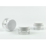 New Products 2024 Wholesale Clear Frosted 50g Round Plastic Cream Jars With Lids for Cosmetic