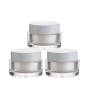 New Products 2024 Wholesale Clear Frosted 50g Round Plastic Cream Jars With Lids for Cosmetic