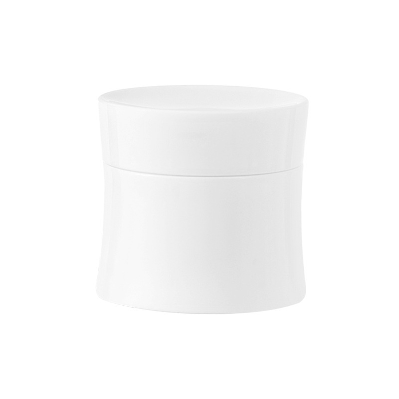 China Made PP Custom logo Plastic Cream Jar Skincare White Cap Plastic Jar 15g 30g 50g Round Face Cream Jar