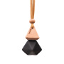 8ml Matt Black Set Mini Perfume Bottle Car Essential Oil Container clear Glass Perfume Bottles for Car with Wooden Triangle Cap