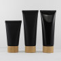 Eco-Friendly 150ml/180ml/200ml/300ml Skin Care Products Soft Plastic Squeeze Tube Bamboo Cap Facial Care Hand Cream Eye Cream