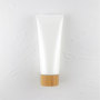 Eco-Friendly 150ml/180ml/200ml/300ml Skin Care Products Soft Plastic Squeeze Tube Bamboo Cap Facial Care Hand Cream Eye Cream