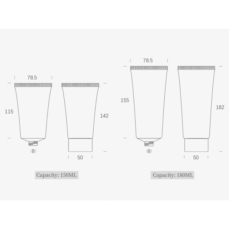 Eco-Friendly 150ml/180ml/200ml/300ml Skin Care Products Soft Plastic Squeeze Tube Bamboo Cap Facial Care Hand Cream Eye Cream
