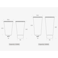 Eco-Friendly 150ml/180ml/200ml/300ml Skin Care Products Soft Plastic Squeeze Tube Bamboo Cap Facial Care Hand Cream Eye Cream
