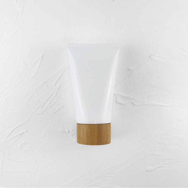 Eco-Friendly 150ml/180ml/200ml/300ml Skin Care Products Soft Plastic Squeeze Tube Bamboo Cap Facial Care Hand Cream Eye Cream