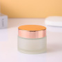 Logo Printing  Gram 5g 10g 15g 20g Jar Skincare Cosmetics Glass Jar Bamboo Lid Round Matte Cosmetic Jars