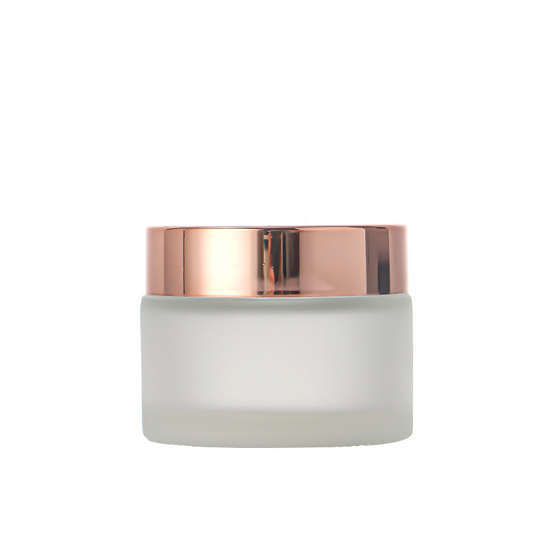 Logo Printing  Gram 5g 10g 15g 20g Jar Skincare Cosmetics Glass Jar Bamboo Lid Round Matte Cosmetic Jars