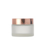 Logo Printing  Gram 5g 10g 15g 20g Jar Skincare Cosmetics Glass Jar Bamboo Lid Round Matte Cosmetic Jars