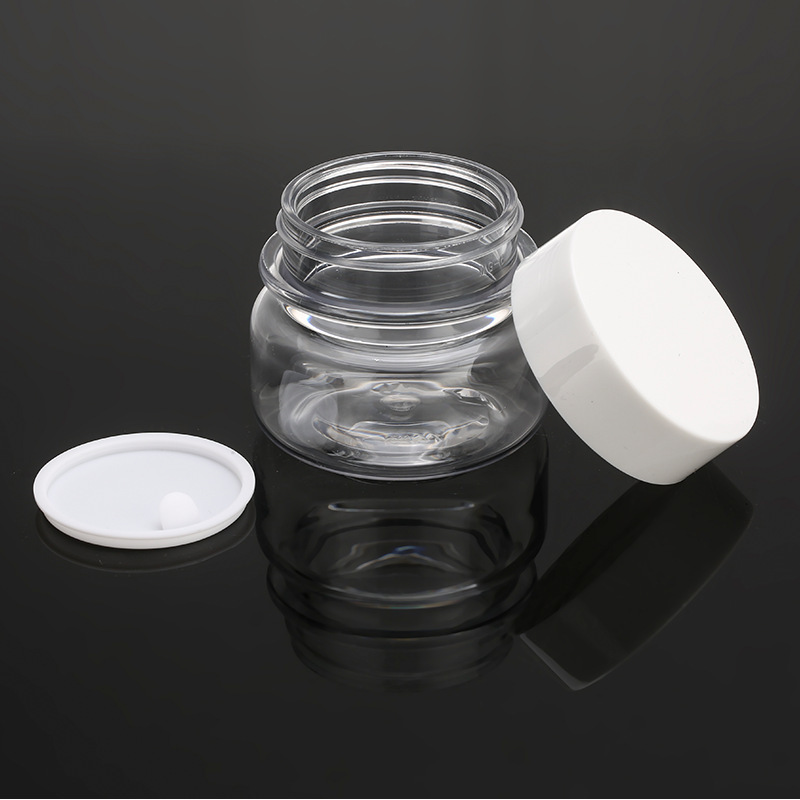 60g Wide Ring Shoulder PET Thickened Plastic Transparent Tea Cream Cream Cosmetic Cream Bottle