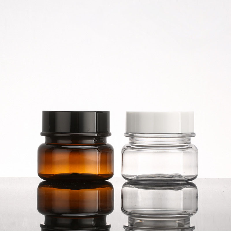 60g Wide Ring Shoulder PET Thickened Plastic Transparent Tea Cream Cream Cosmetic Cream Bottle
