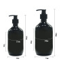 Printing Cosmetic Skincare Empty Black Serum Lotion Pump Bottle 500ml Plastic Bottle with Pump