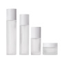 Wholesale Price glass 50g/50ml/100ml/120ml face lotion set frosted cosmetic packaging glass set for personal skin care packaging