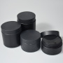 Wholesale Matte Black Color Plastic Jars Empty Cosmetic Packaging Container Plastic Cream Jar with Black Lids
