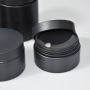 Wholesale Matte Black Color Plastic Jars Empty Cosmetic Packaging Container Plastic Cream Jar with Black Lids