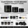 Wholesale Matte Black Color Plastic Jars Empty Cosmetic Packaging Container Plastic Cream Jar with Black Lids