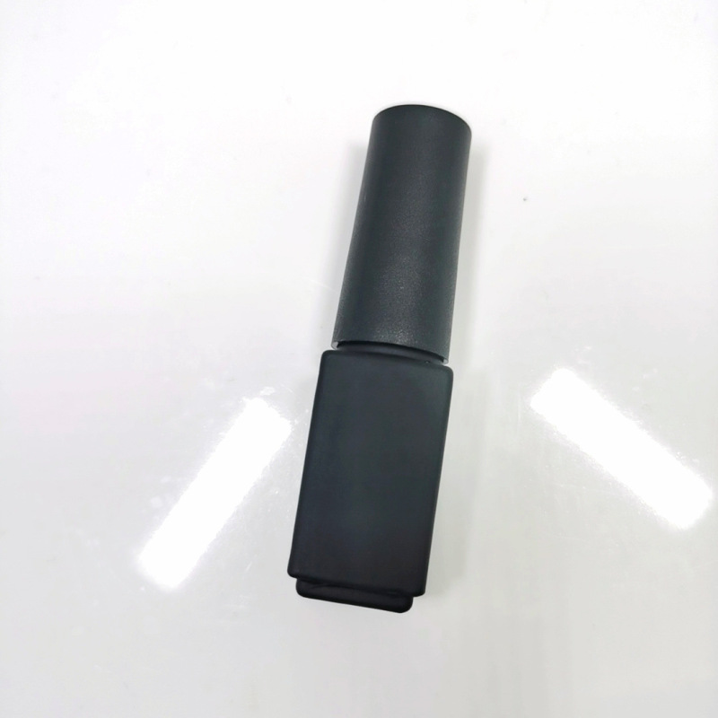 Private Label Avoid Light Black Empty Cosmetic Glass Bottle 10ml square Frosted Nail Polish Bottle