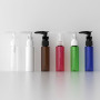 Clear Flat Shoulder Round PET Cosmetic Transparent Container Lotion Bottle Plastic 30 ml Serum Lotion Pump Bottle