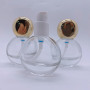 Cosmetic 30ml Shaped Thick Bottom Foundation Recycle Serum Pump clear Glass Essential Oil Bottle