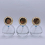 Cosmetic 30ml Shaped Thick Bottom Foundation Recycle Serum Pump clear Glass Essential Oil Bottle