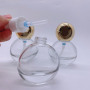 Cosmetic 30ml Shaped Thick Bottom Foundation Recycle Serum Pump clear Glass Essential Oil Bottle