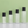 Luxury 60ml 100ml 120ml 150ml PET Plastic Square Toner Bottle Empty with Screw Cap for Skin Care Serum Lotion Shampoo
