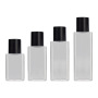 Luxury 60ml 100ml 120ml 150ml PET Plastic Square Toner Bottle Empty with Screw Cap for Skin Care Serum Lotion Shampoo