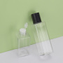 Luxury 60ml 100ml 120ml 150ml PET Plastic Square Toner Bottle Empty with Screw Cap for Skin Care Serum Lotion Shampoo