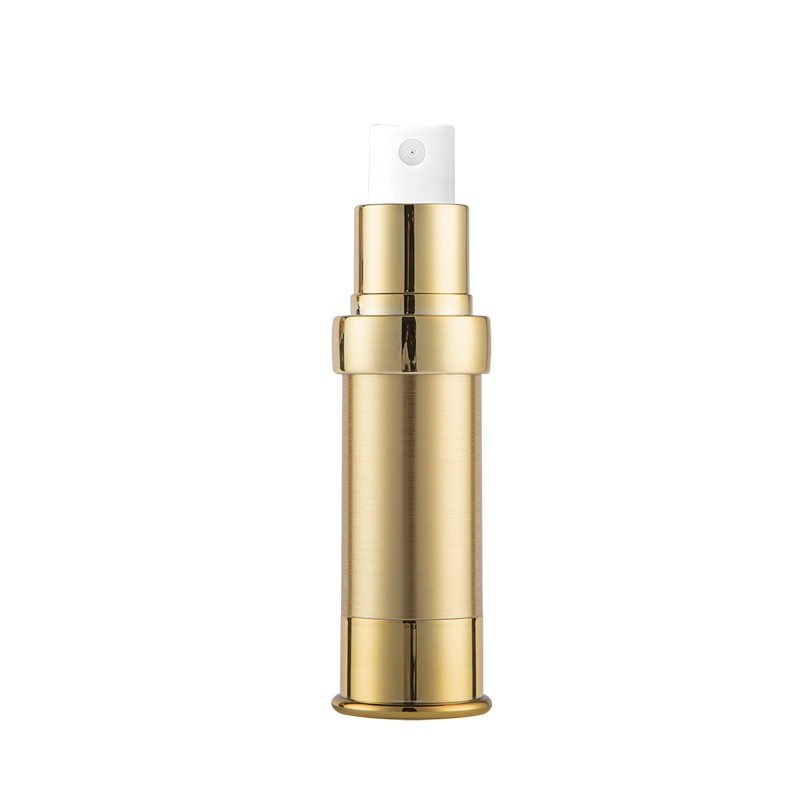 Private Label 15ml 20ml 30ml Gold Spray Bottles AS+PP Airless Small Pump Sprayer for Cosmetics Shampoo Sub-Pack