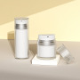 Custom 50ml 100ml Cosmetic Airless Pump Bottle Double Wall Refillable Lotion Cream Container OEM Skincare Packaging