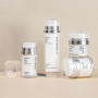 Custom 50ml 100ml Cosmetic Airless Pump Bottle Double Wall Refillable Lotion Cream Container OEM Skincare Packaging