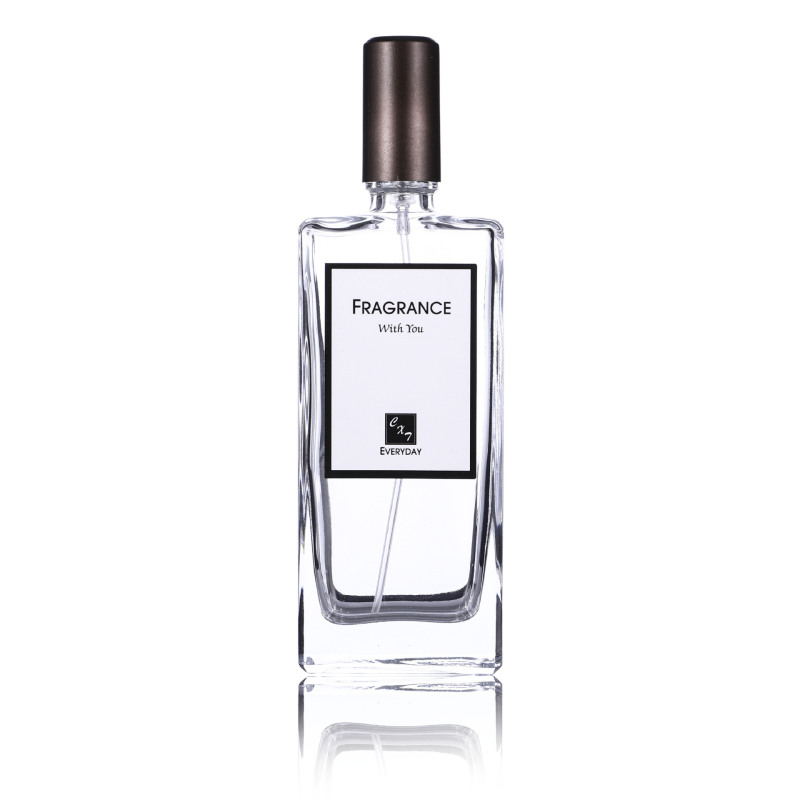 Glass Spray Perfume Bottle 50ml Bottles Wholesale clear square Empty Glass Perfume Bottle