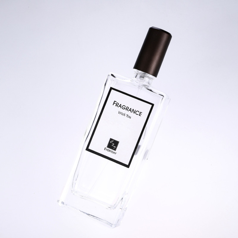 Glass Spray Perfume Bottle 50ml Bottles Wholesale clear square Empty Glass Perfume Bottle
