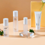 Custom Frosted Plastic Cosmetic Packaging Set 50ml 100ml 150ml Lotion Pump Bottle Spray Bottle Cream Jar OEM Design