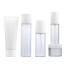 Custom Frosted Plastic Cosmetic Packaging Set 50ml 100ml 150ml Lotion Pump Bottle Spray Bottle Cream Jar OEM Design